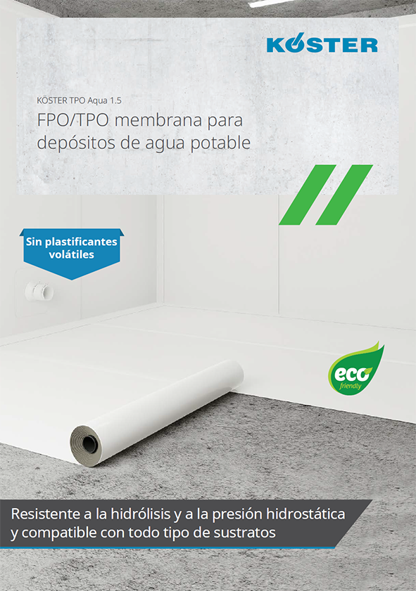 Brochure KOESTER-TPO Aqua membrana para estructuras de agua potable